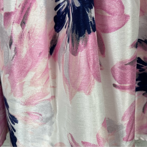 Pink & Violet Girl's Pink and Navy Floral Print Flower Dress Sz 6 - Picture 6 of 11